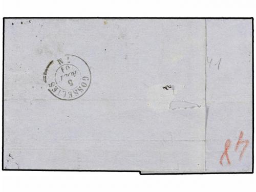 ¿ BELGICA. 1864. GAND to GOSSELIES. Folded letter franked wi