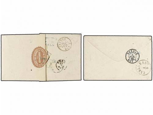 ✉ BELGICA. 1868-69. TWO covers to AUSTRIA with 40 cts. and 1