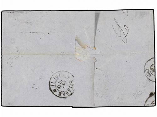 ✉ BELGICA. 1872. ANVERS to BILBAO (Spain). Folded letter fra