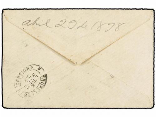 ✉ BELGICA. 1898. FURNES to CHEPEN (Perú). Envelope franked w