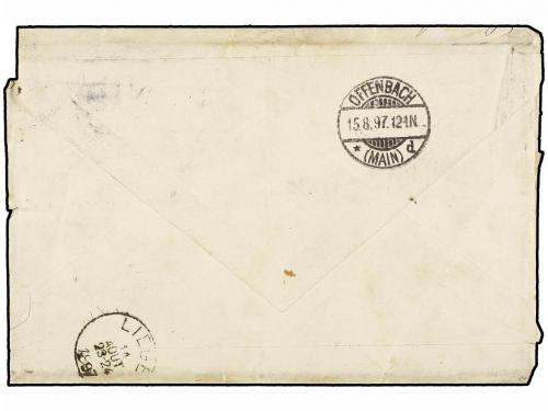 ✉ BELGICA. 1897. VAL SAINT LAMBERT to GERMANY. Printed Matte