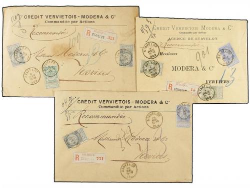 ✉ BELGICA. 1897-1909. SIXTEEN registered covers sent inside 