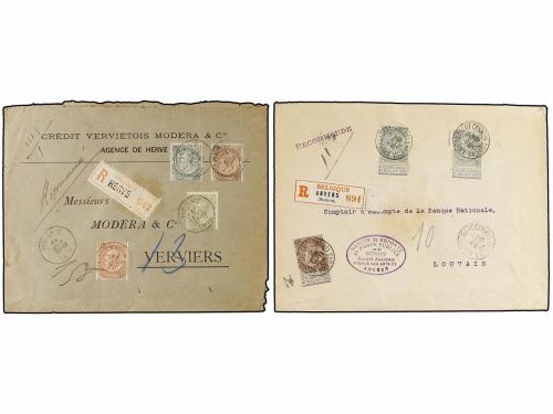 ✉ BELGICA. 1897-1909. SIXTEEN registered covers sent inside 