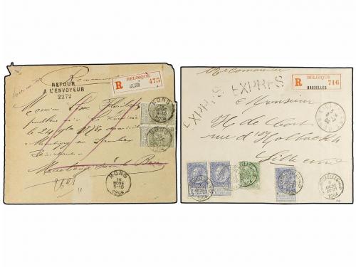 ¿ BELGICA. 1893-1905. NINE registered covers to FRANCE. Dive