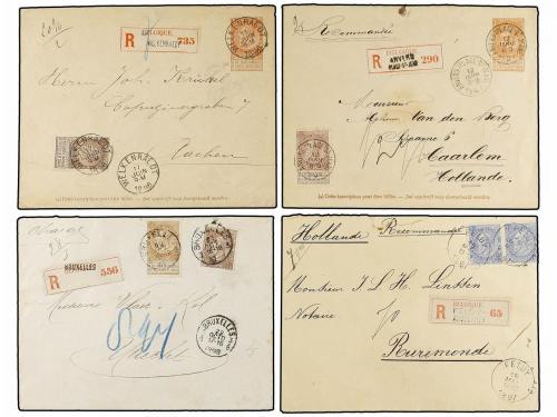 ✉ BELGICA. 1897-1905. FOURTEEN registered covers to HOLLAND.