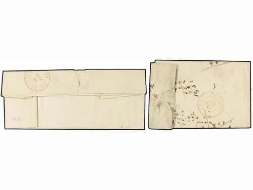 ✉ BELGICA. 1852. TWO covers with 10 cts. and 20 cts. frankin