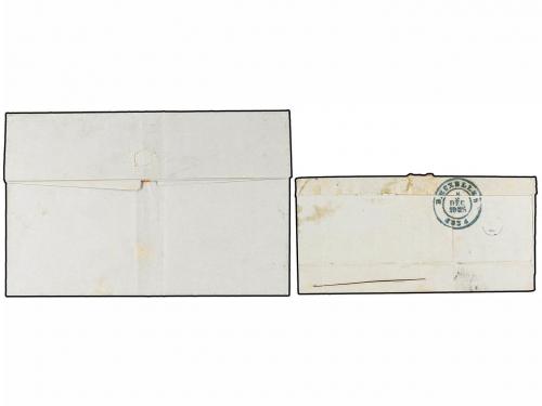 ✉ BELGICA. 1854-58. TWO covers franked with 20 cts. blue sta