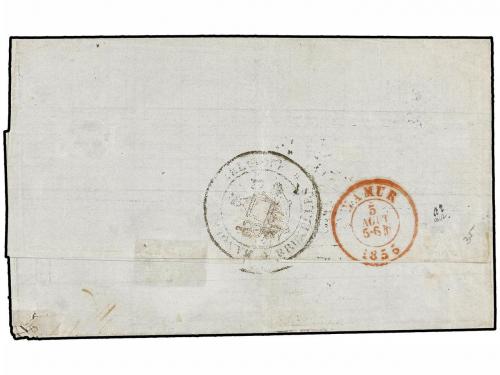¿ BELGICA. 1856. BRUXELLES to NAMUR. Folded letter franked w