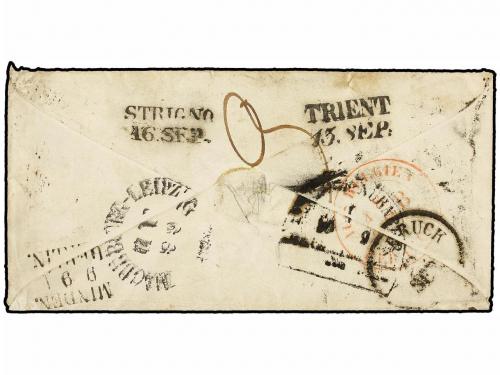 ¿ BELGICA. 1852. LIEGE to INSBRUCK (Tirol, Austria). Envelop