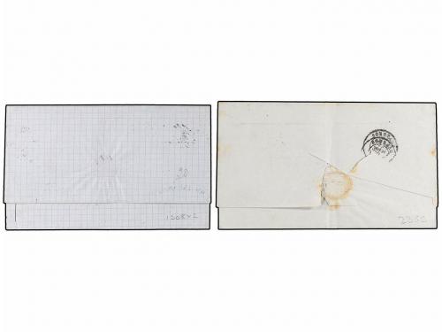 ✉ ARGENTINA. 1870-72. ARGENTINA a FRANCIA. Dos cartas con fe