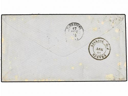✉ BELGICA. 1866. TOURNAY to TOURCOING (France). Envelope fra