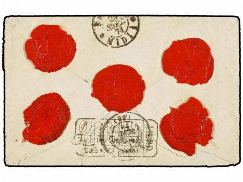 ✉ BELGICA. 1871. BRUXELLES to FRANCE. Envelope franked with 