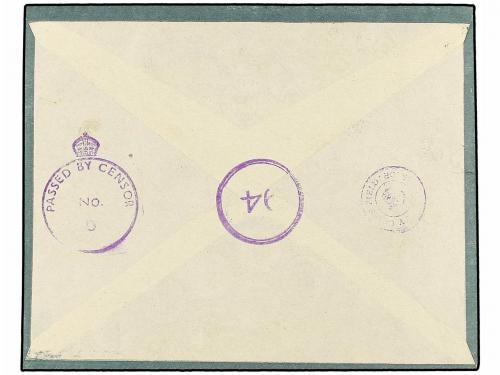 ✉ ERITREA. Sa. 1/5. 1942. OCUP. BRITANICA. ASMARA a KHARTOUM