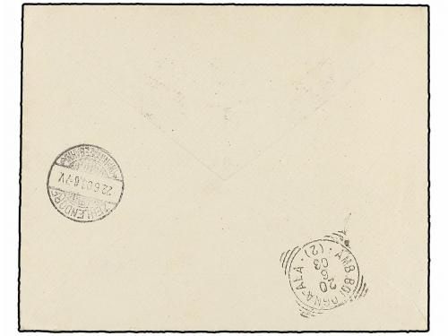 ✉ ERITREA. 1903. MASSUA a ALEMANIA. Precioso franqueo en car