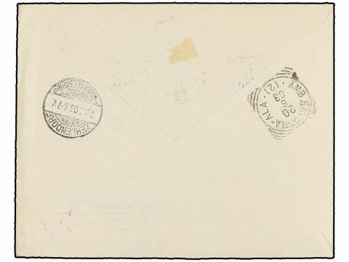 ✉ ERITREA. Sa. 21, 26, 27. 1903. MASSAU a ALEMANIA. Precioso
