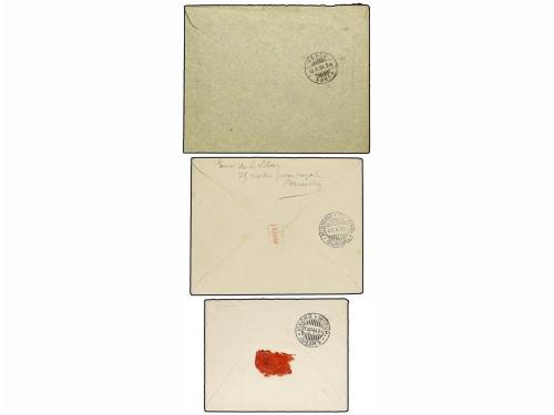 ✉ BELGICA. 1893-1903. THREE covers to FINLAND diverse franki