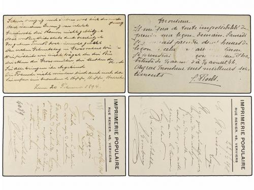 ¿ BELGICA. 1894-98. TWO cards EXPOSITION UNIVERSALE D'ANVERS