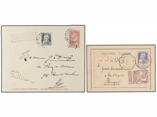 ¿ BELGICA. 1906-12. TEN Postal Stationery with diverse frank