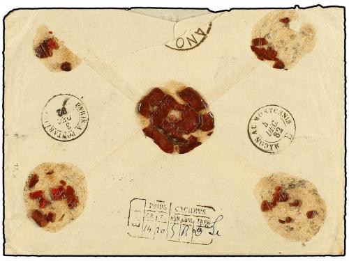 ✉ BELGICA. 1882. GILLES to FRANCE. Envelope franked with 25 