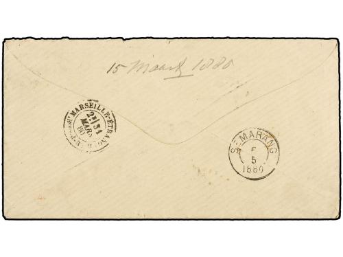 ✉ BELGICA. 1880. BRUXELLES to SAMARANG (Java). Envelope fran