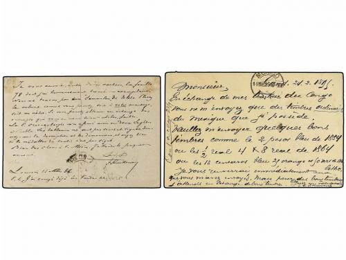 ✉ BELGICA. 1888-95. TWO Postal Stationery cards to MEXICO. 