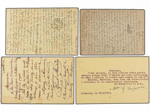 ✉ BELGICA. 1888-1912. FOUR Postal Stationery cards to ARGENT