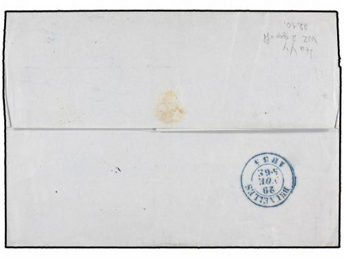 ✉ BELGICA. 1855. ANVERS to BRUXELLES. Folded letter franked 