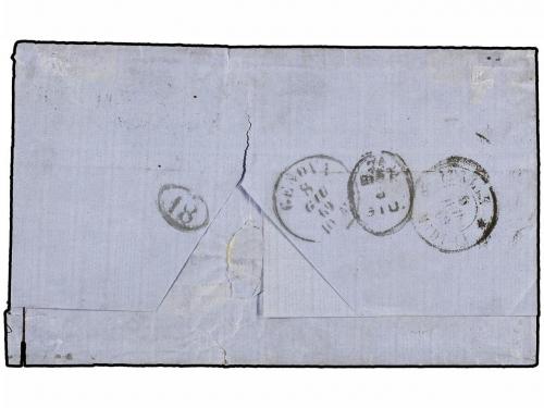 ✉ BELGICA. 1869. VERVIERS to GENOVA (Italy). Folded letter f