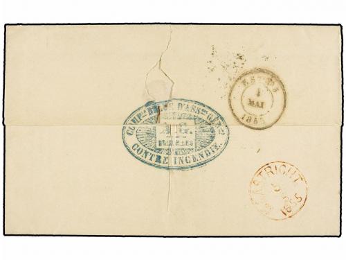 ✉ BELGICA. 1855. BRUXELLES to MASTRICHT (Holland). Folded le