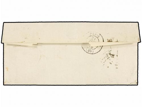 ✉ BELGICA. 1854. LIEGE to PARIS. 40 cts. red, extraordinary 