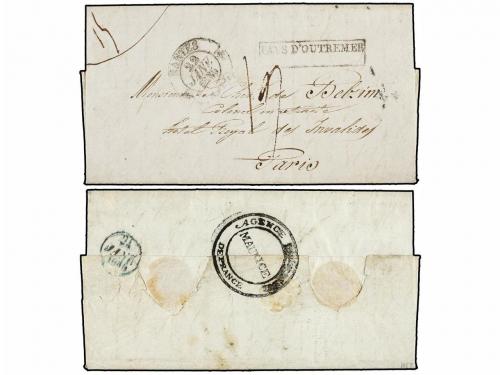 ✉ MAURICIO. 1834. PORT LOUIS to PARIS. Entire letter wtih AG