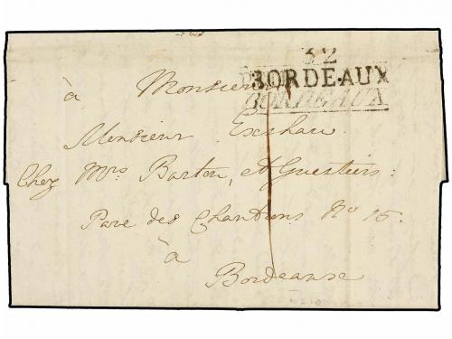 ✉ MAURICIO. 1817 (July 6). PORT LOUIS to BORDEAUX. Entire le