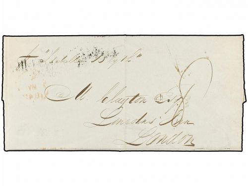 ✉ MAURICIO. 1842. PORT LOUIS to LONDON. Entire letter endors
