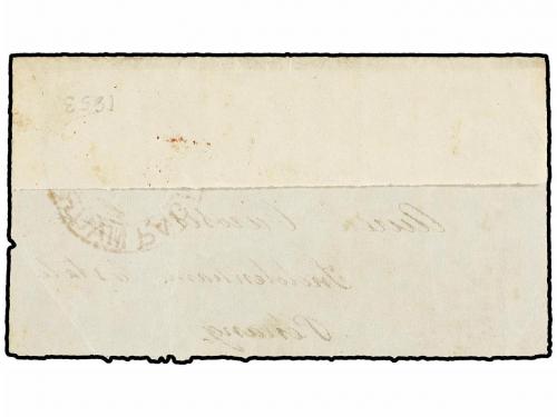 ✉ MAURICIO. 1853. FRONT ONLY to PENANG (Malaya). Endorsed "p