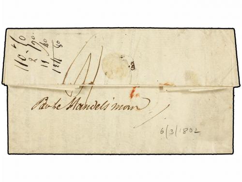 ¿ MAURICIO. 1802 (March 6). ILE DE FRANCE to LYON. Entire le