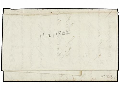 ¿ MAURICIO. 1802 (December 11). PORT NORD OUEST to BORDEAUX.