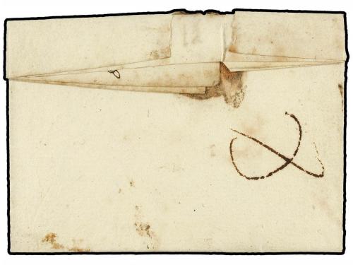 ✉ ESPAÑA: PREFILATELIA. 1818. VITORIA a ZARAGOZA. Marca PAGO