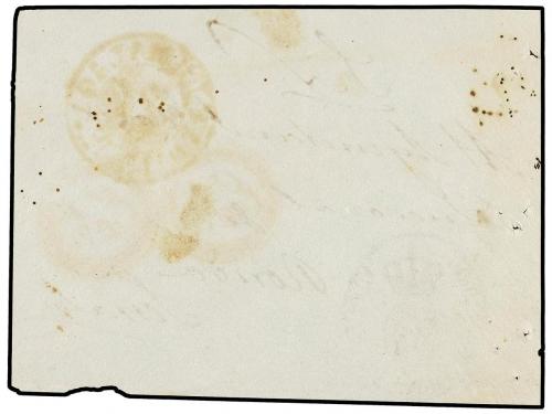 ✉ ESPAÑA: PREFILATELIA. 1842. FRONTAL del S.N. circulado de 