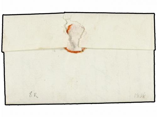 ✉ ESPAÑA: PREFILATELIA. 1838. ZAFRA a USAGRE. Marca ZAFRA/FR