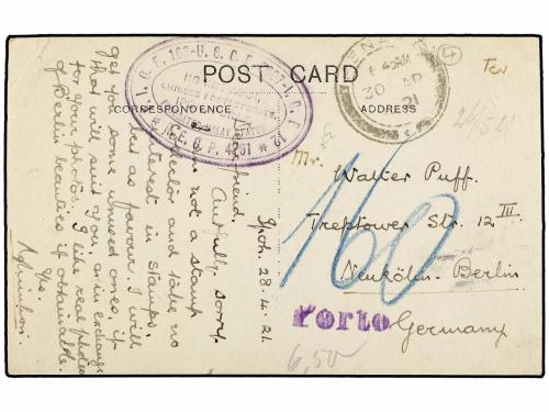 ✉ MALAYA. 1921. IPOH (Perak) to GERMANY. Postcard posted in 