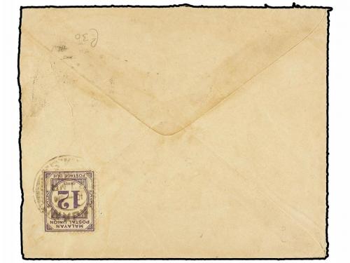 ✉ MALAYA. 1937. INDIA to KAJANG (Selangor, Malaya). 1 anna b