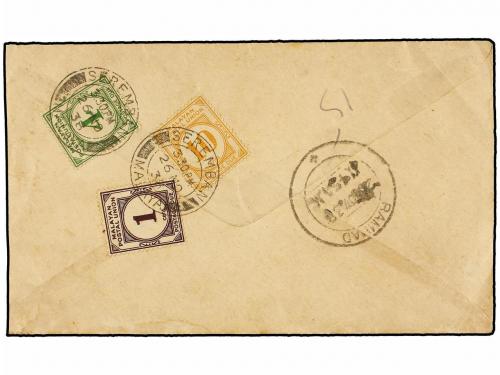 ✉ MALAYA. 1938. RAMNAD (India) to SEREMBAN (Negri Sembilan, 