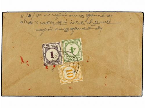 ✉ MALAYA. 1940. INDIA to DICKSON (Negri Sembilan, Malaya). E