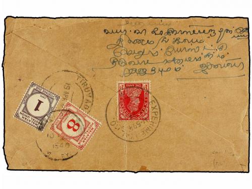 ✉ MALAYA. 1940. TIRUVADA (India) to KLANG (Selangor, Malaya)
