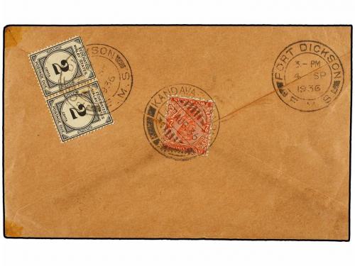 ✉ MALAYA. 1936. KANDAVARAYA to PORT DICKSON (Negri Sembilan,