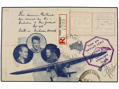 ✉ AUSTRALIA. 1934. MELBOURNE to MELBOURNE. AIR MAIL card via