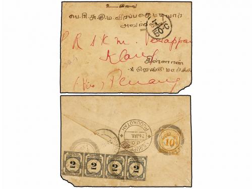 ✉ MALAYA. 1938. PUDOKATAH (India) to KLANG (Selangor, Malaya