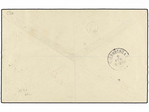 ¿ GAMBIA. Sg. 38/40, 42/44. 1902. BATHURST to GERMANY. Very