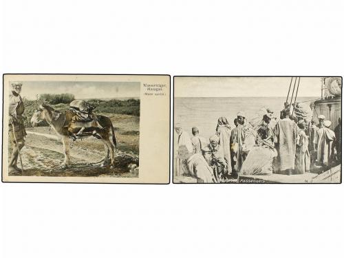 ¿ MARRUECOS INGLES. 1910-11. Two postcards from MAZAGAN and