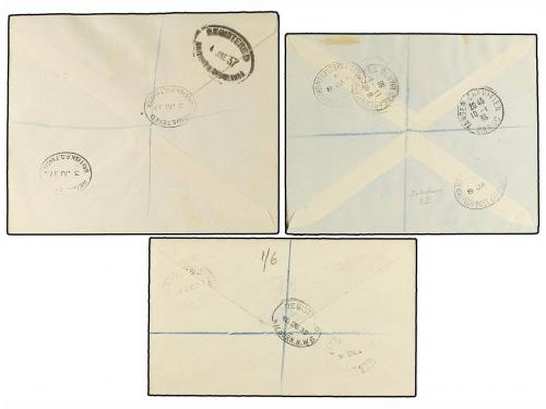 ✉ MARRUECOS INGLES. 1937-38. Three registered covers. 